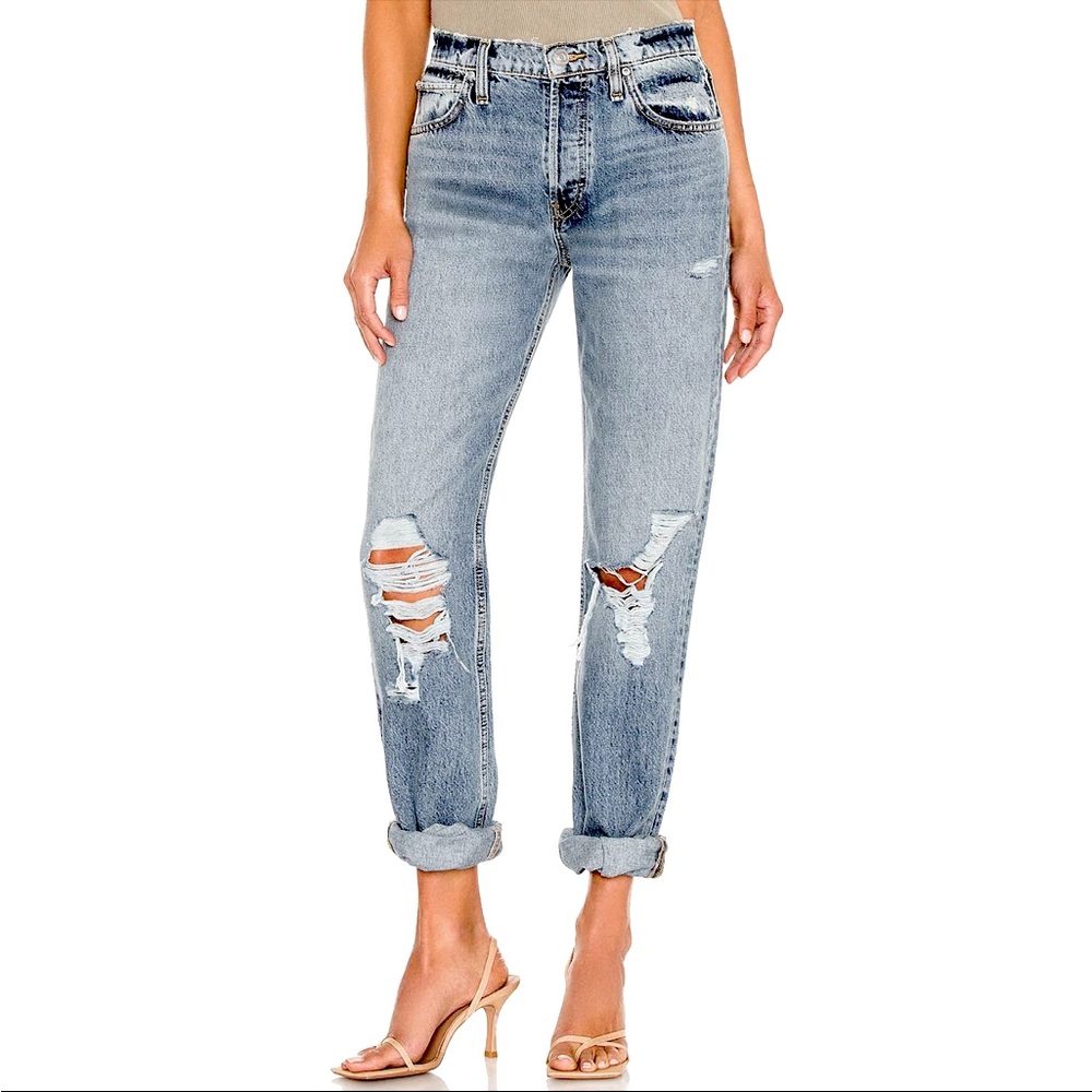 Hudson Jeans Thalia High-Waisted Straight Jeans